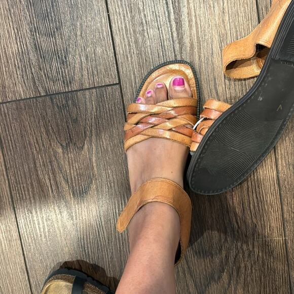 Cabin Creek leather sandals beach cabin lake summer bohemian coastal size 7 - Picture 8 of 8